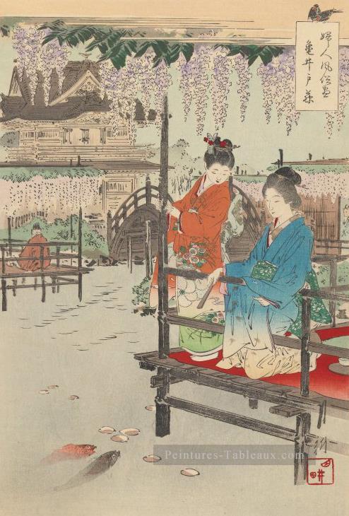 les coutumes et les mœurs des femmes 1895 Ogata Gekko ukiyo e Peintures à l'huile